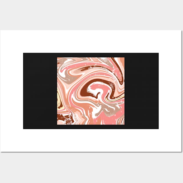abstract mauve & neutral colors, marbled design Wall Art by SunwaveStickers